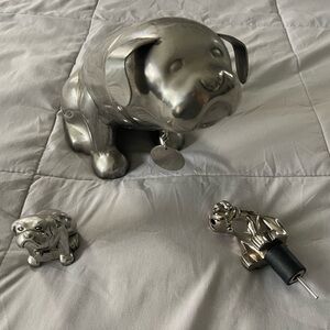 Pottery Barn Silver Dog Figurine Collection